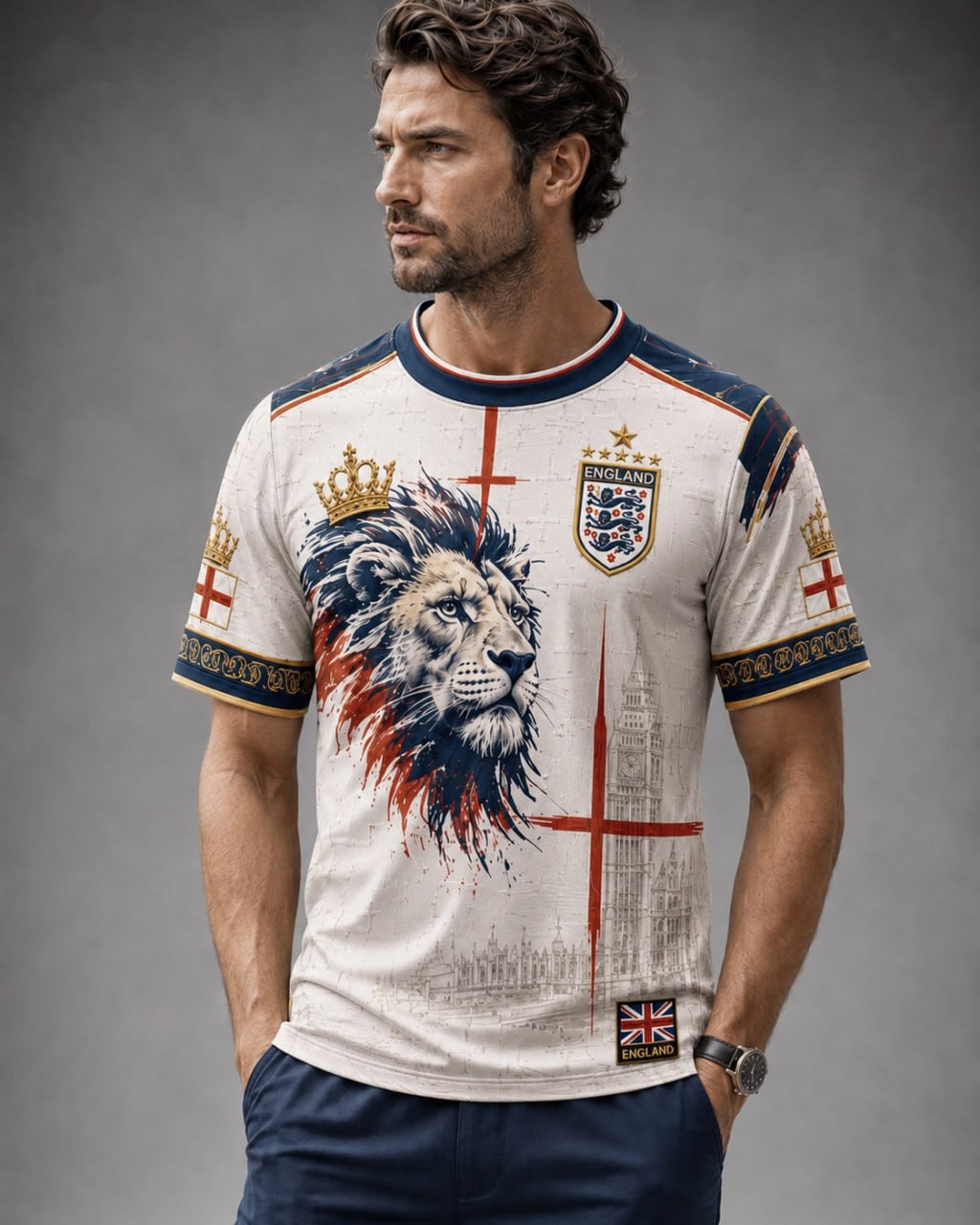 England Heritage Football Tee — World Cup 2026 Edition