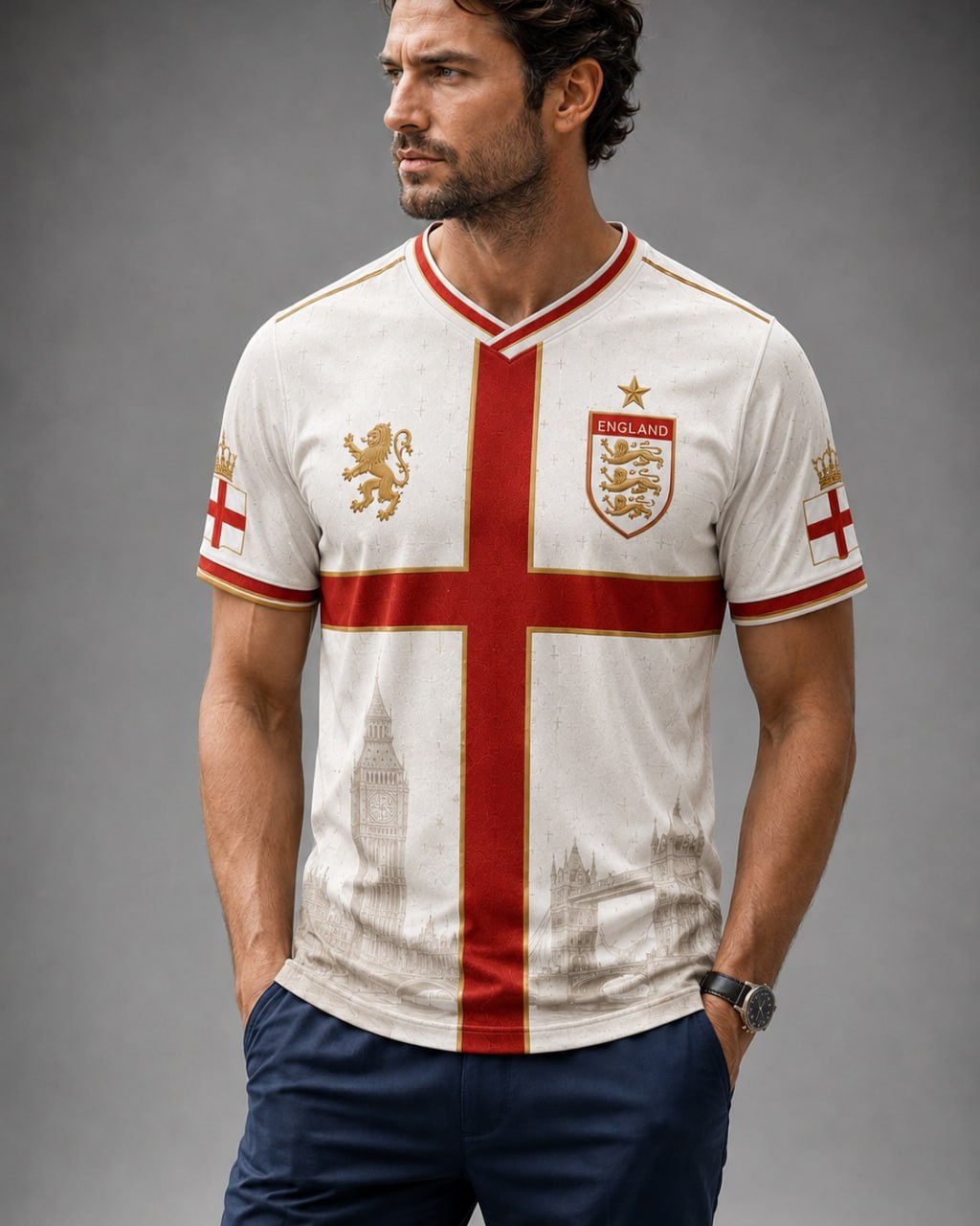 England Heritage Football Tee — World Cup 2026 Edition